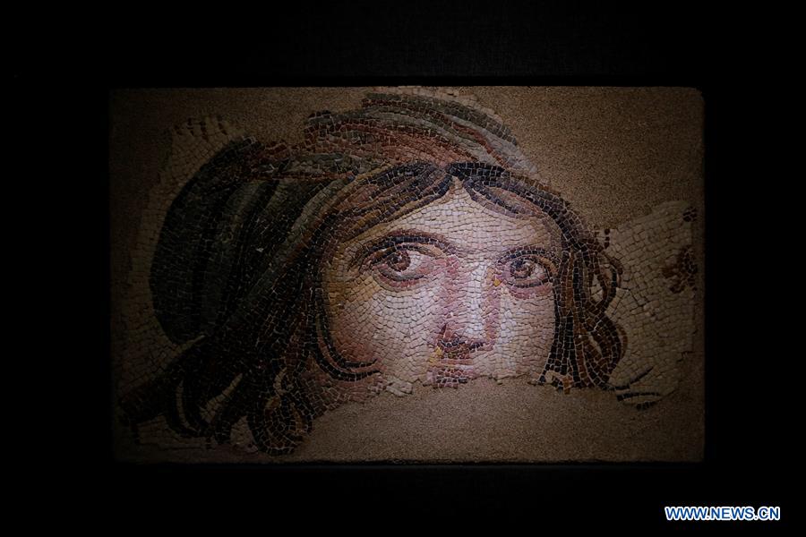 TURKEY-GAZIANTEP-MOSAIC-GYPSY GIRL-RETURN