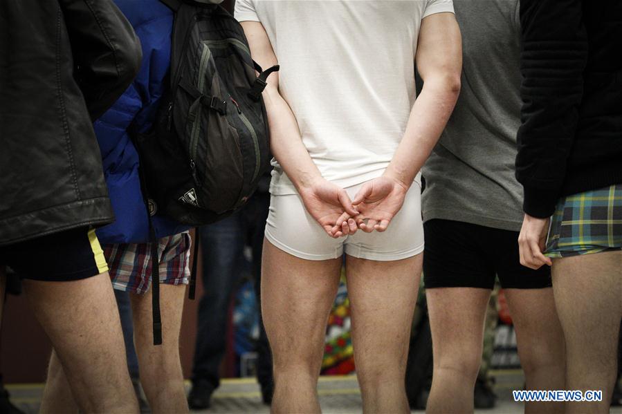 POLAND-WARSAW-NO PANTS SUBWAY RIDE