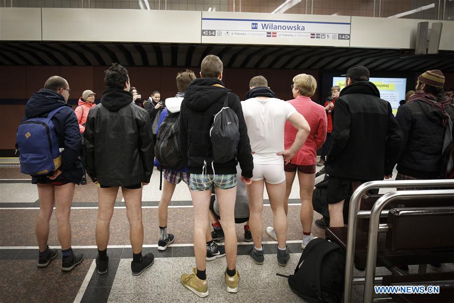 POLAND-WARSAW-NO PANTS SUBWAY RIDE