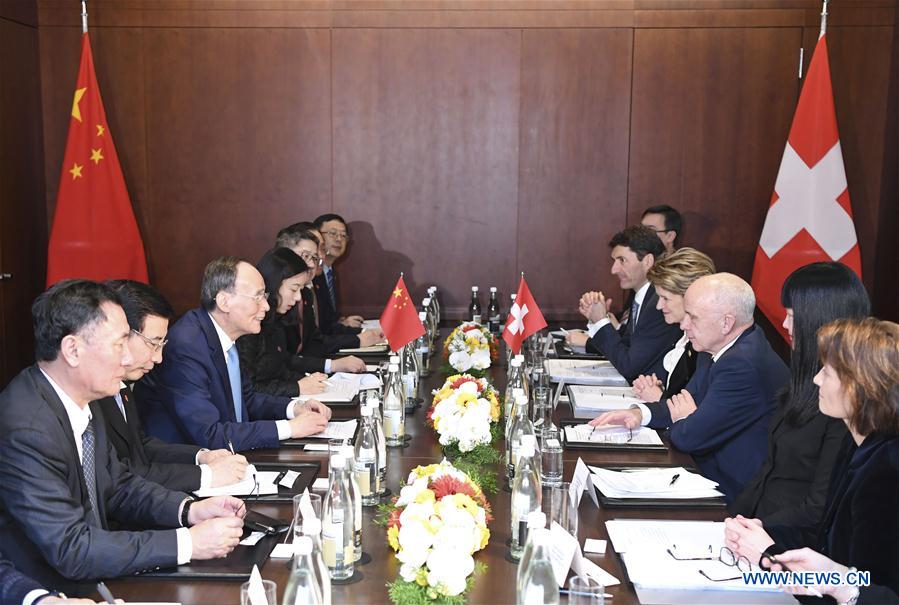 SWITZERLAND-ZURICH-WANG QISHAN-MAURER-MEETING