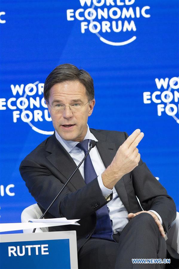SWITZERLAND-DAVOS-WEF-ANNUAL MEETING-THE NETHERLANDS-RUTTE