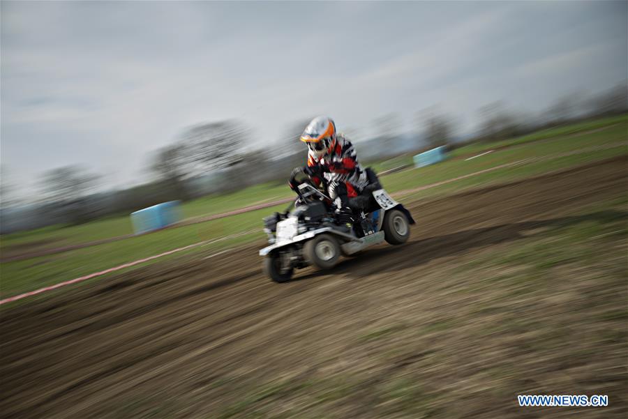 SWITZERLAND-OBERGLATT-LAWNMOWER RACING CONTEST