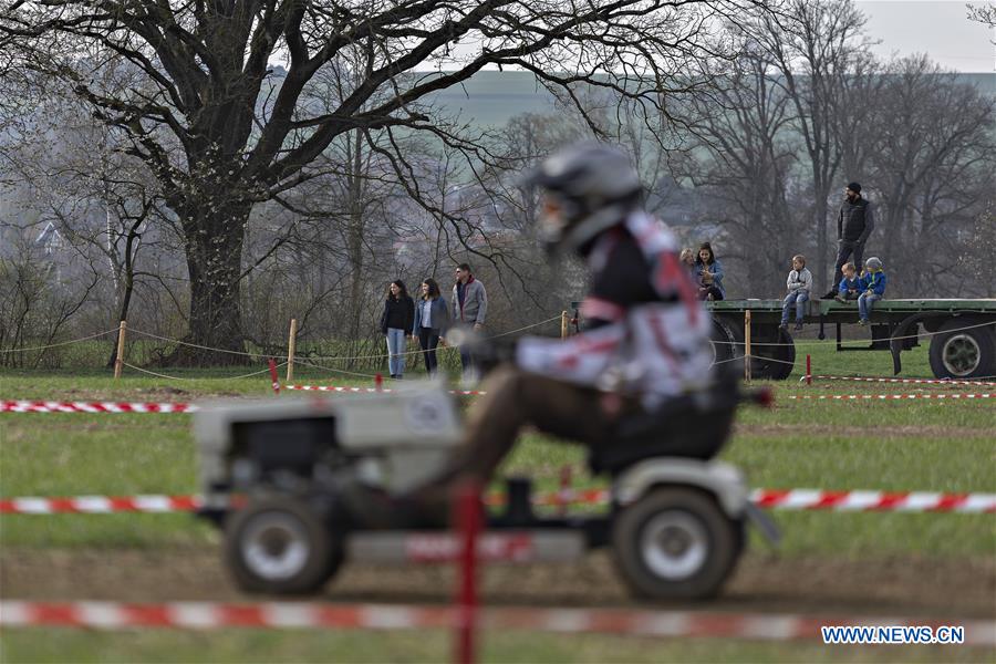 SWITZERLAND-OBERGLATT-LAWNMOWER RACING CONTEST