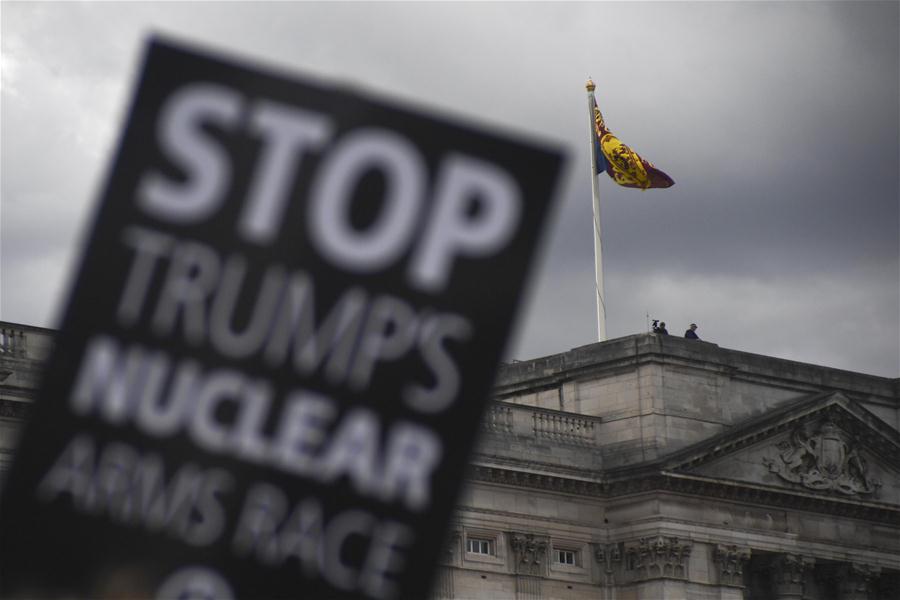 BRITAIN-LONDON-U.S.-TRUMP-PROTEST