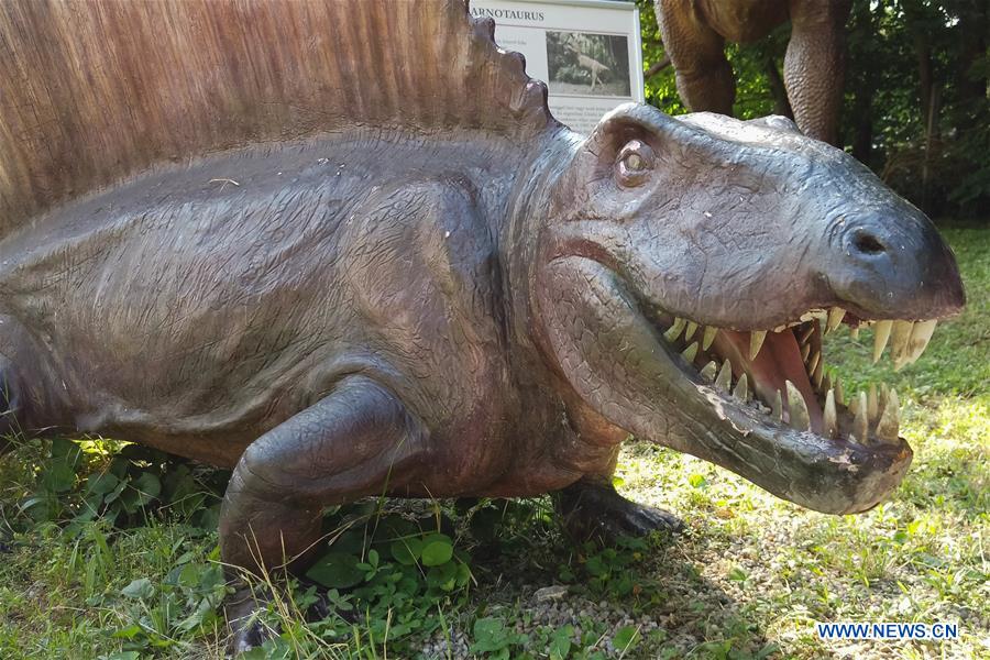 HUNGARY-BUDAPEST-NATURAL HISTORY MUSEUM-DINOSAUR SCULPTURES
