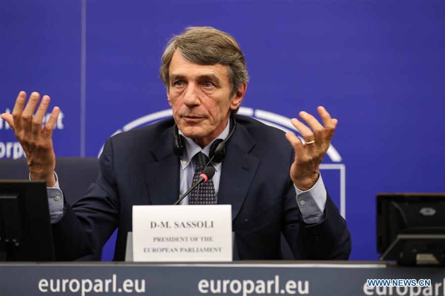 FRANCE-STRASBOURG-EUROPEAN PARLIAMENT-PRESIDENT-PRESS CONFERENCE