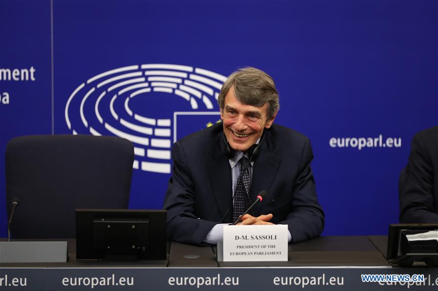 FRANCE-STRASBOURG-EUROPEAN PARLIAMENT-PRESIDENT-PRESS CONFERENCE