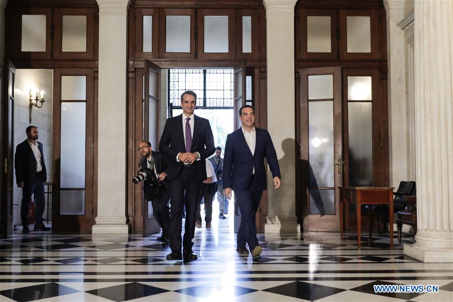 GREECE-ATHENS-MITSOTAKIS-TSIPRAS-PM-MAXIMOS MANSION