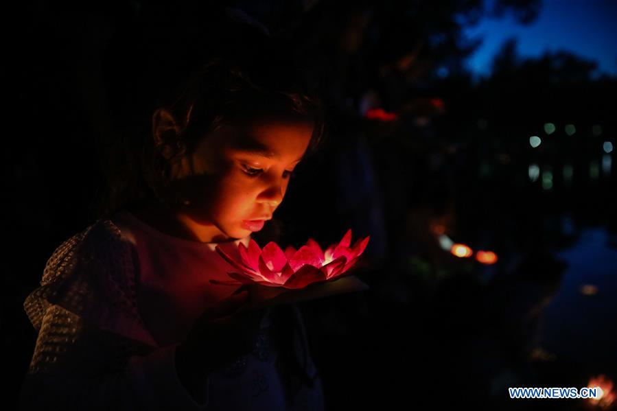 RUSSIA-MOSCOW-WATER LANTERNS FESTIVAL
