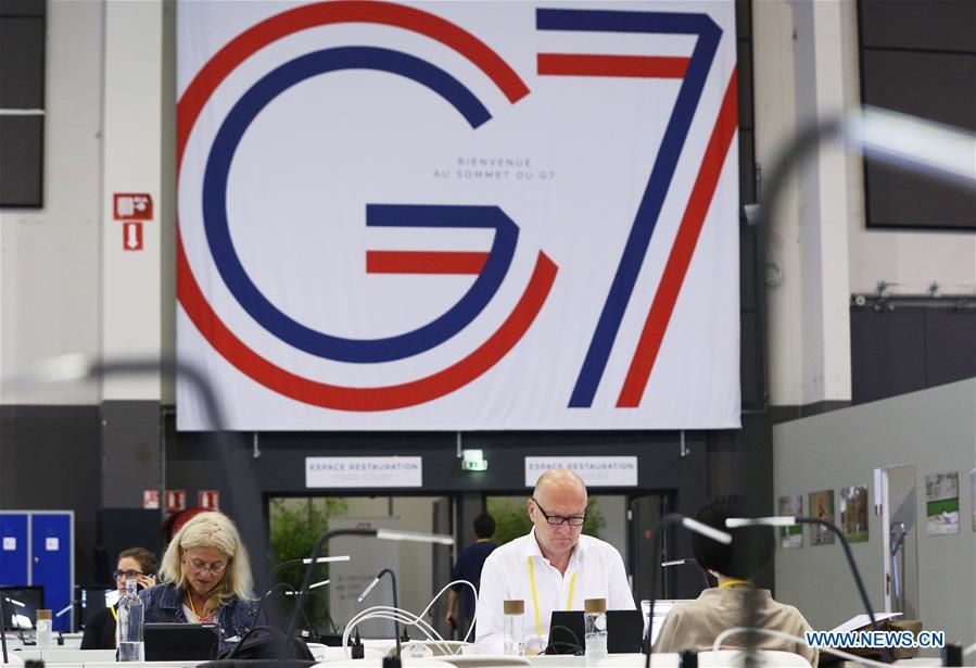 FRANCE-BIARRITZ-G7 SUMMIT-MEDIA 