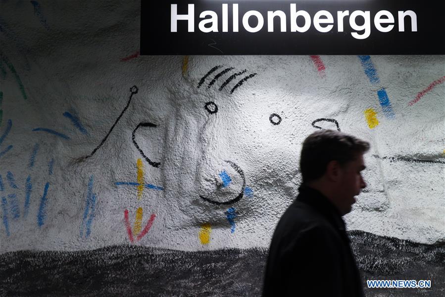 SWEDEN-STOCKHOLM-TRANSPORTATION-METRO-ART