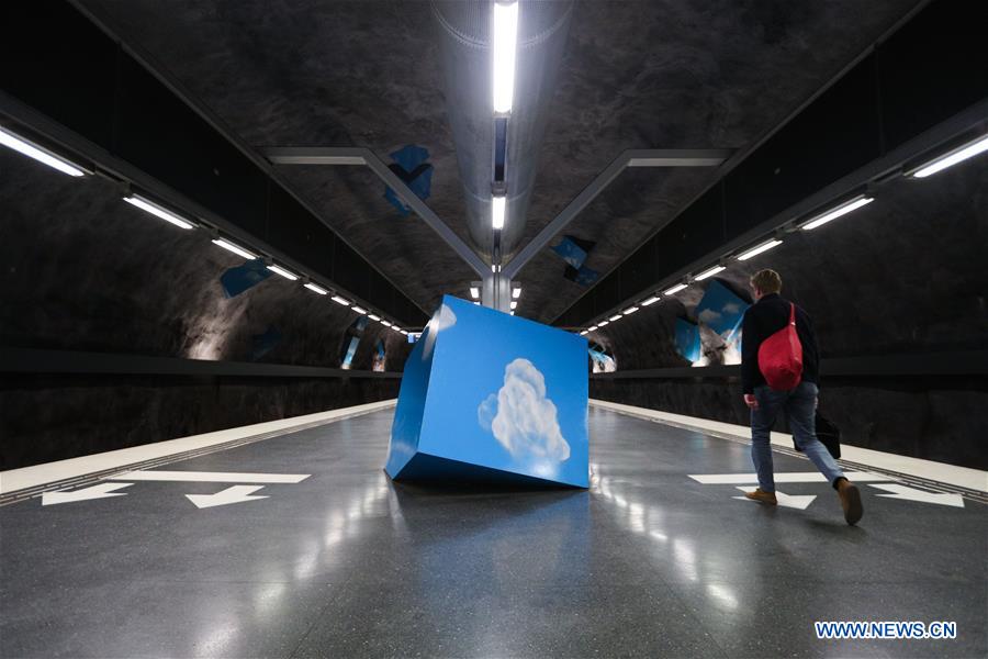 SWEDEN-STOCKHOLM-TRANSPORTATION-METRO-ART