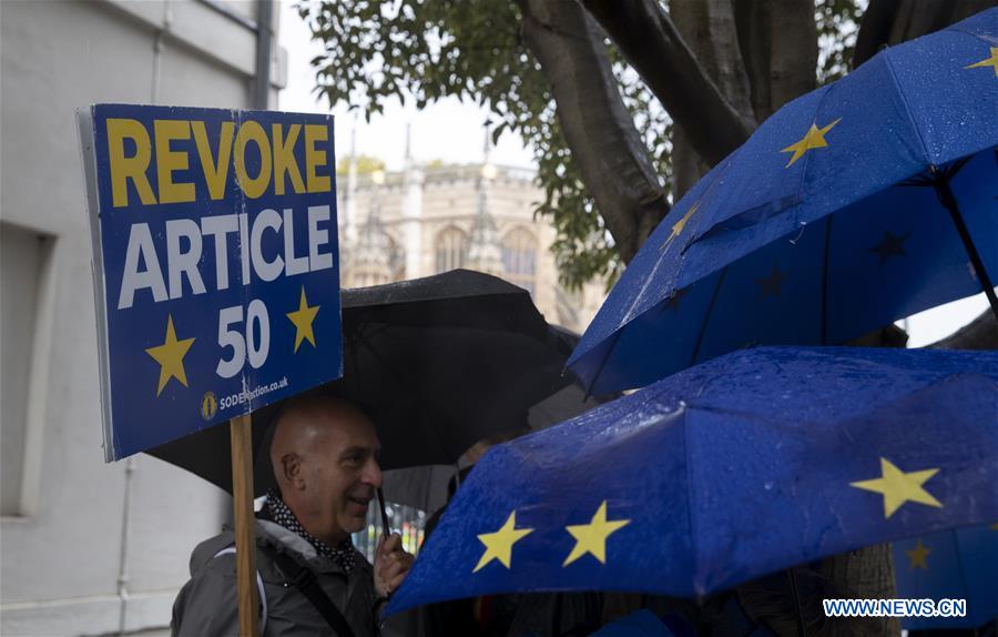BRITAIN-LONDON-BREXIT DEAL-DEMONSTRATION