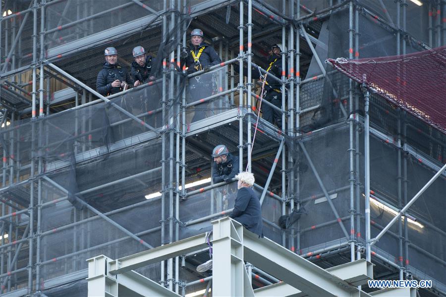 BRITAIN-LONDON-EXTINCTION REBELLION-PROTEST-ELIZABETH TOWER
