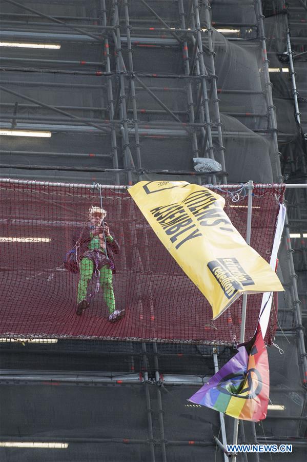 BRITAIN-LONDON-EXTINCTION REBELLION-PROTEST-ELIZABETH TOWER