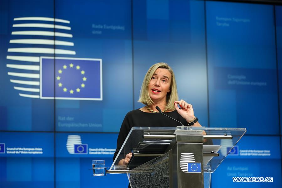 (PORTRAITS)BELGIUM-BRUSSELS-EU-FOREIGN AFFAIRS-PRESS CONFERENCE