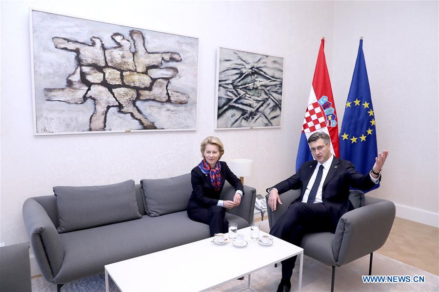 CROATIA-ZAGREB-EU-URSULA VON DER LEYEN-VISIT