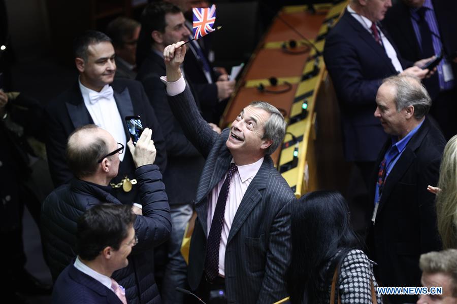 BELGIUM-BRUSSELS-EU PARLIAMENT-UK-BREXIT-WITHDRAWAL AGREEMENT-APPROVAL