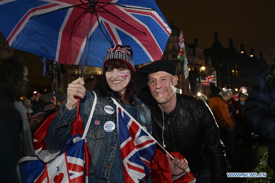 BRITAIN-LONDON-BREXIT-CELEBRATION