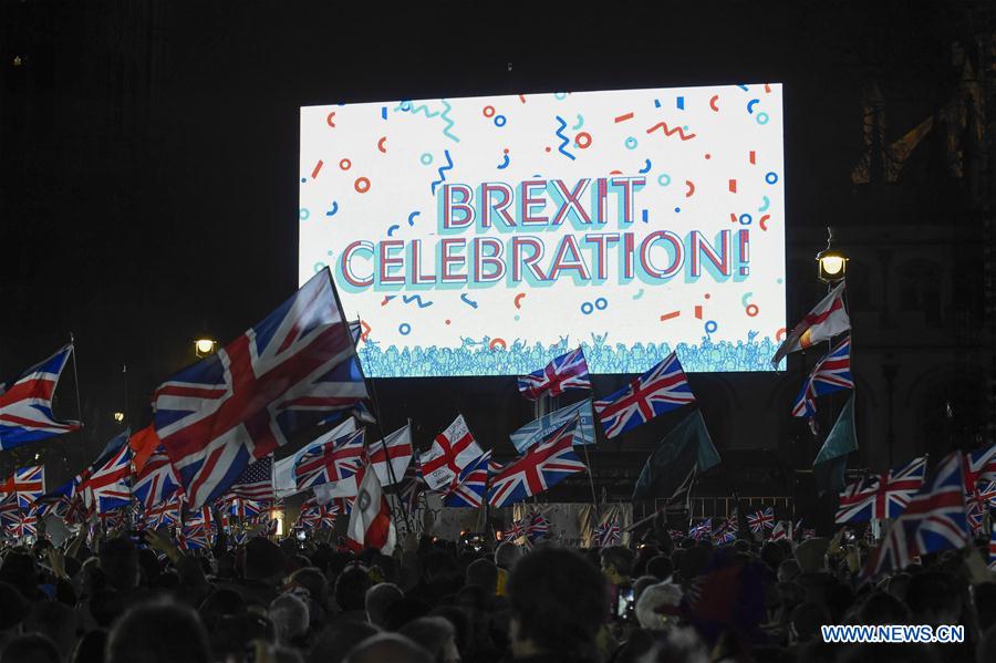 BRITAIN-LONDON-BREXIT-CELEBRATION