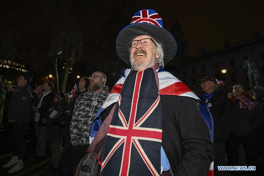 BRITAIN-LONDON-BREXIT-CELEBRATION