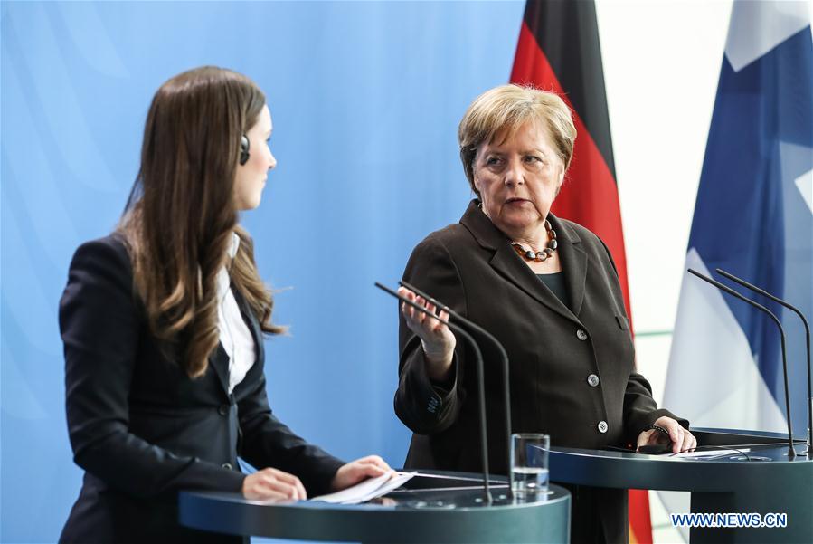 GERMANY-BERLIN-FINLAND-PM-VISIT