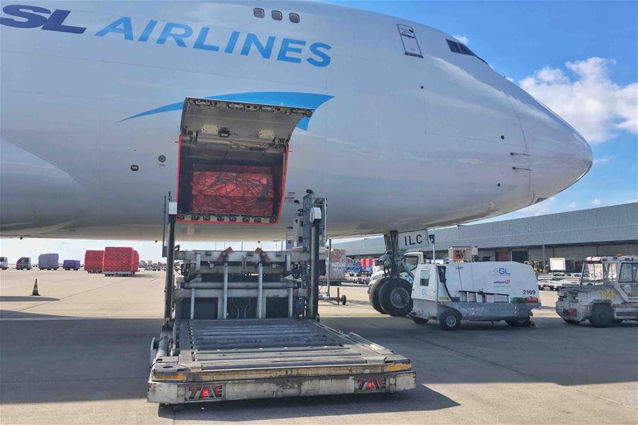 BELGIUM-CHINA-FRANCE-COVID-19-DONATED MASKS-ARRIVAL