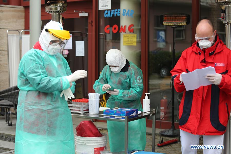 CROATIA-ZAGREB-COVID-19-DRIVE-IN TESTING