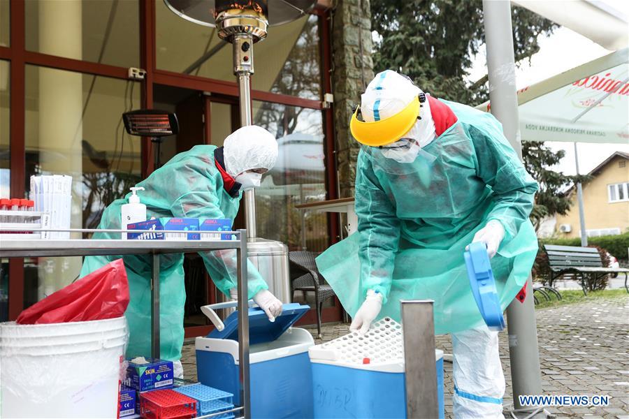 CROATIA-ZAGREB-COVID-19-DRIVE-IN TESTING