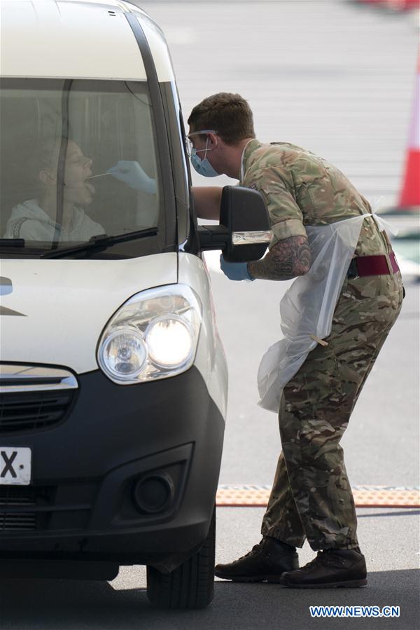 BRITAIN-MANCHESTER-COVID-19-TESTING SITE