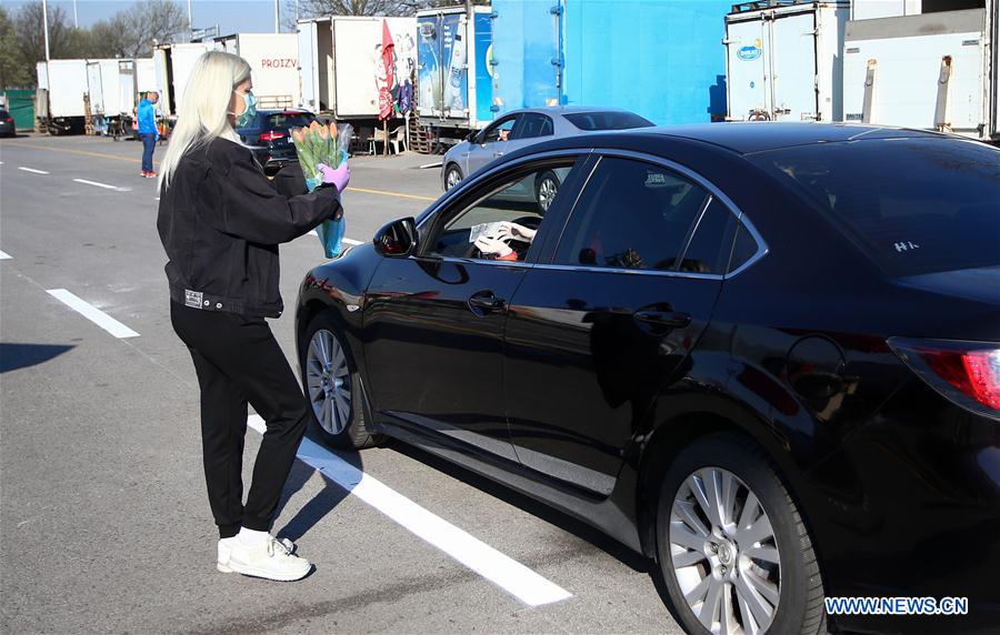 CROATIA-ZAGREB-COVID-19-DRIVE-IN MARKET