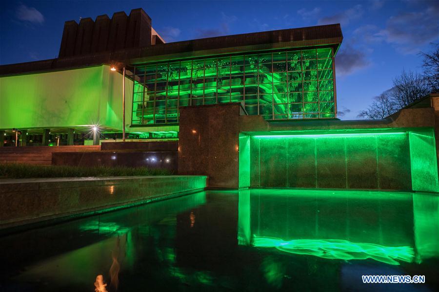 LITHUANIA-VILNIUS-ILLUMINATION-COVID-19