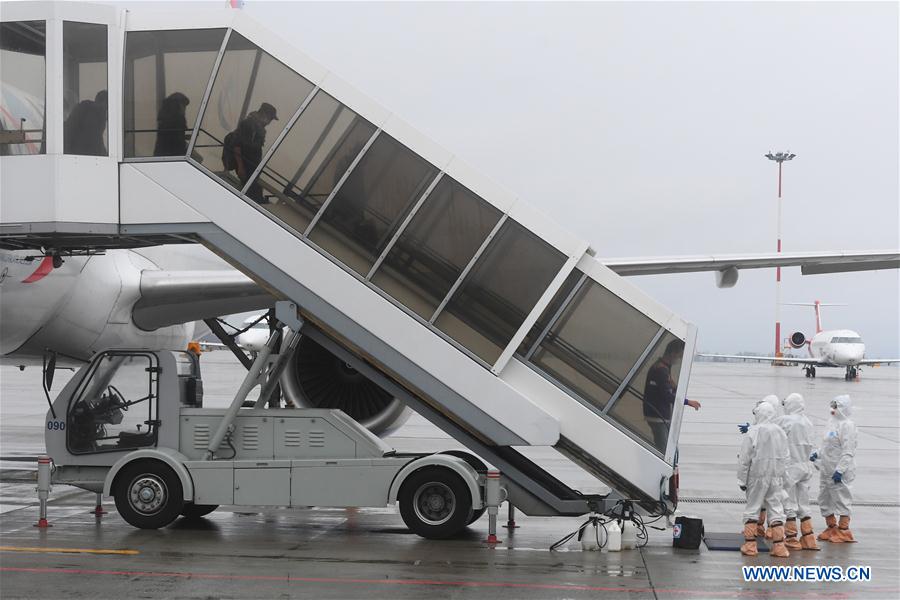 RUSSIA-KAZAN-COVID-19-AIRPORT-DISINFECTION