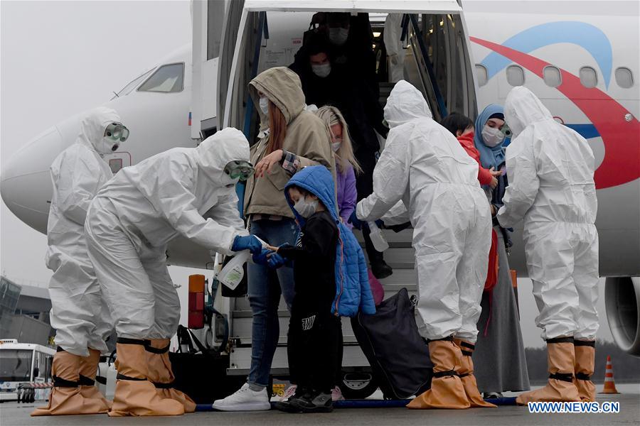 RUSSIA-KAZAN-COVID-19-AIRPORT-DISINFECTION