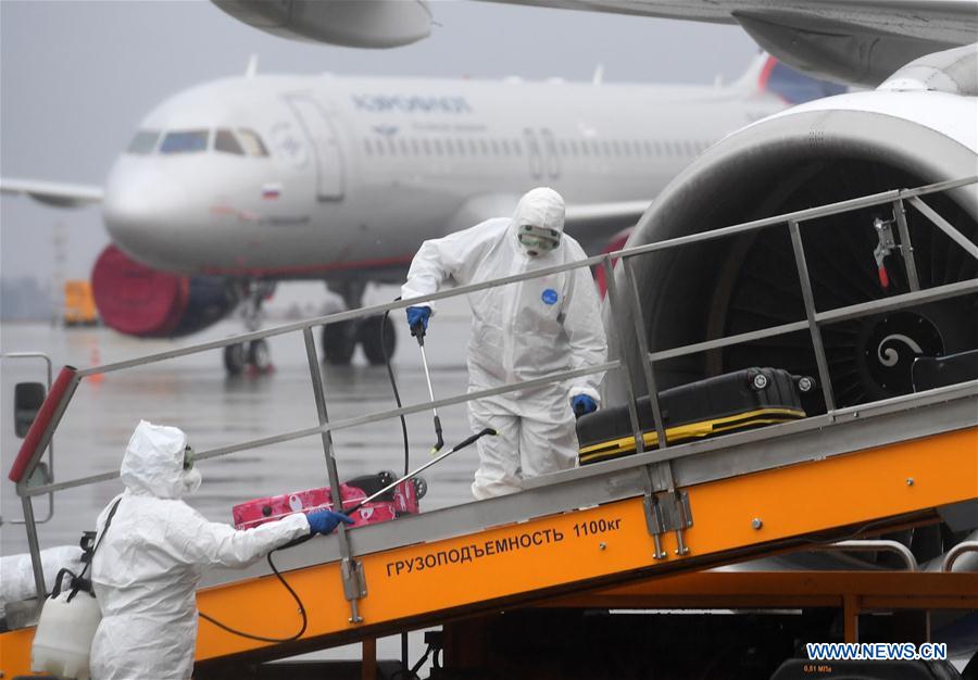RUSSIA-KAZAN-COVID-19-AIRPORT-DISINFECTION