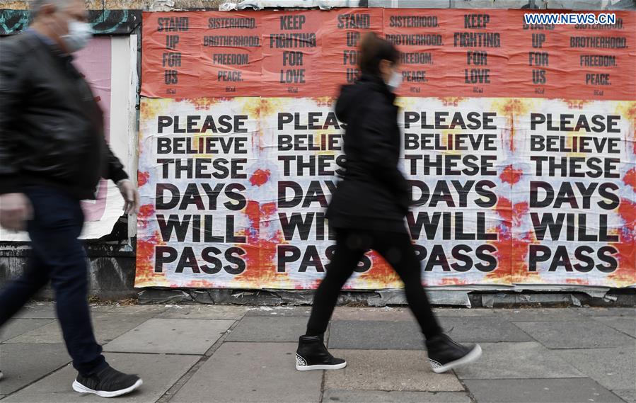 BRITAIN-LONDON-COVID-19-POSTER