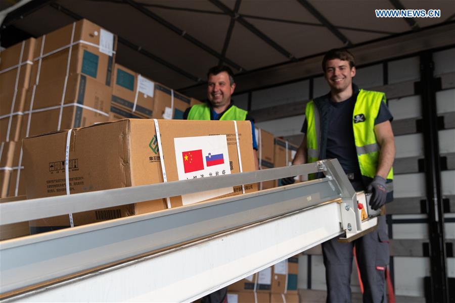 SLOVENIA-LJUBLJANA-COVID-19-CHINA-MEDICAL SUPPLY