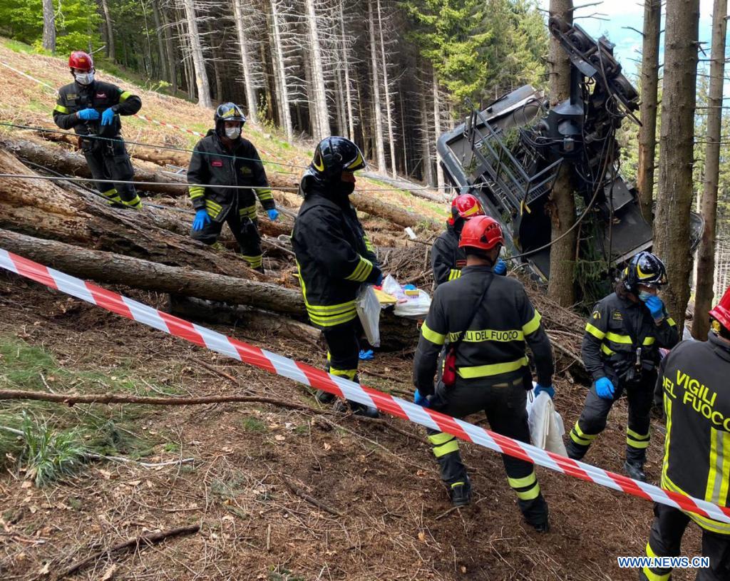 Death toll from Italy cable car crash rises to 13 Xinhua English.news.cn