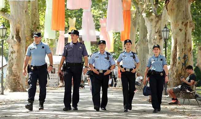 Chinese, Croatian police officers patrol together in Zagreb