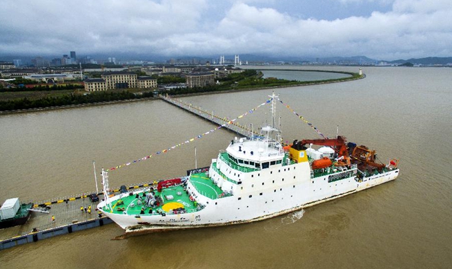 Chinese research ship completes 49th ocean expedition