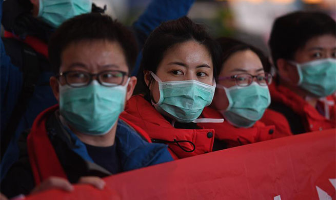 310-member medical team of Jiangsu departs for Huangshi to aid novel coronavirus control work