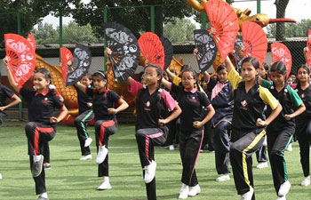 Nepalese children attend martial art training program in Kathmandu