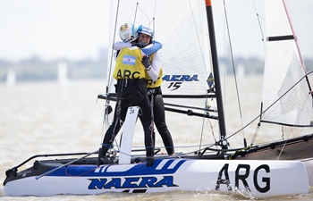 Highlights of sailing mixed two-person multihull Nacra 15 Class final at Youth Olympics