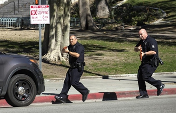 Policemen take part in multi-agency active shooter response training in Los Angeles, U.S.