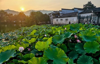 Scenery of Hongcun Village of Yixian County, east China's Anhui