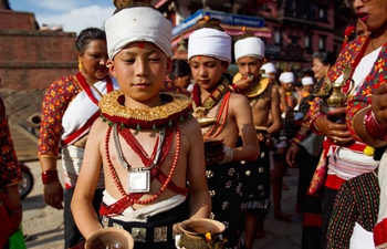 Nepalis perform ritual parade before Krishna Janmasthami Festival