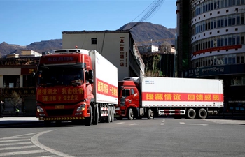 Donations of life necessities from Tibet sent to Hubei