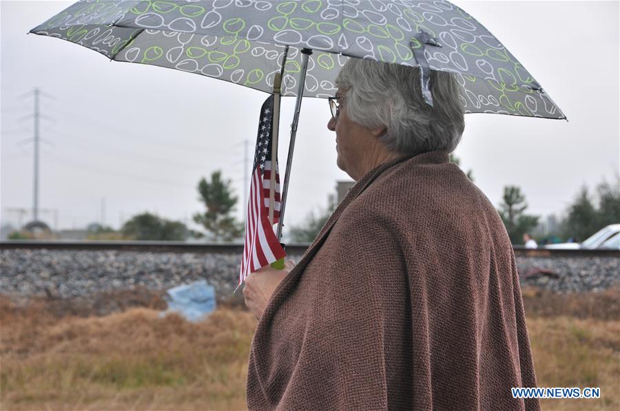 U.S.-HOUSTON-GEORGE H.W. BUSH-TRAIN-BURIAL