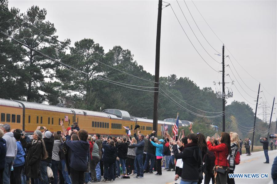 U.S.-HOUSTON-GEORGE H.W. BUSH-TRAIN-BURIAL