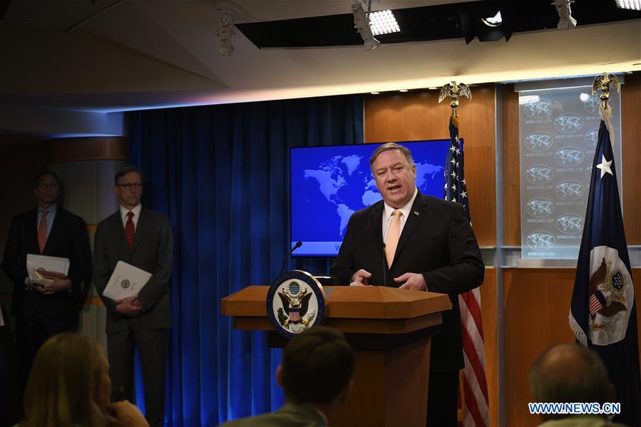 U.S.-WASHINGTON D.C.-MIKE POMPEO-PRESS BRIEFING